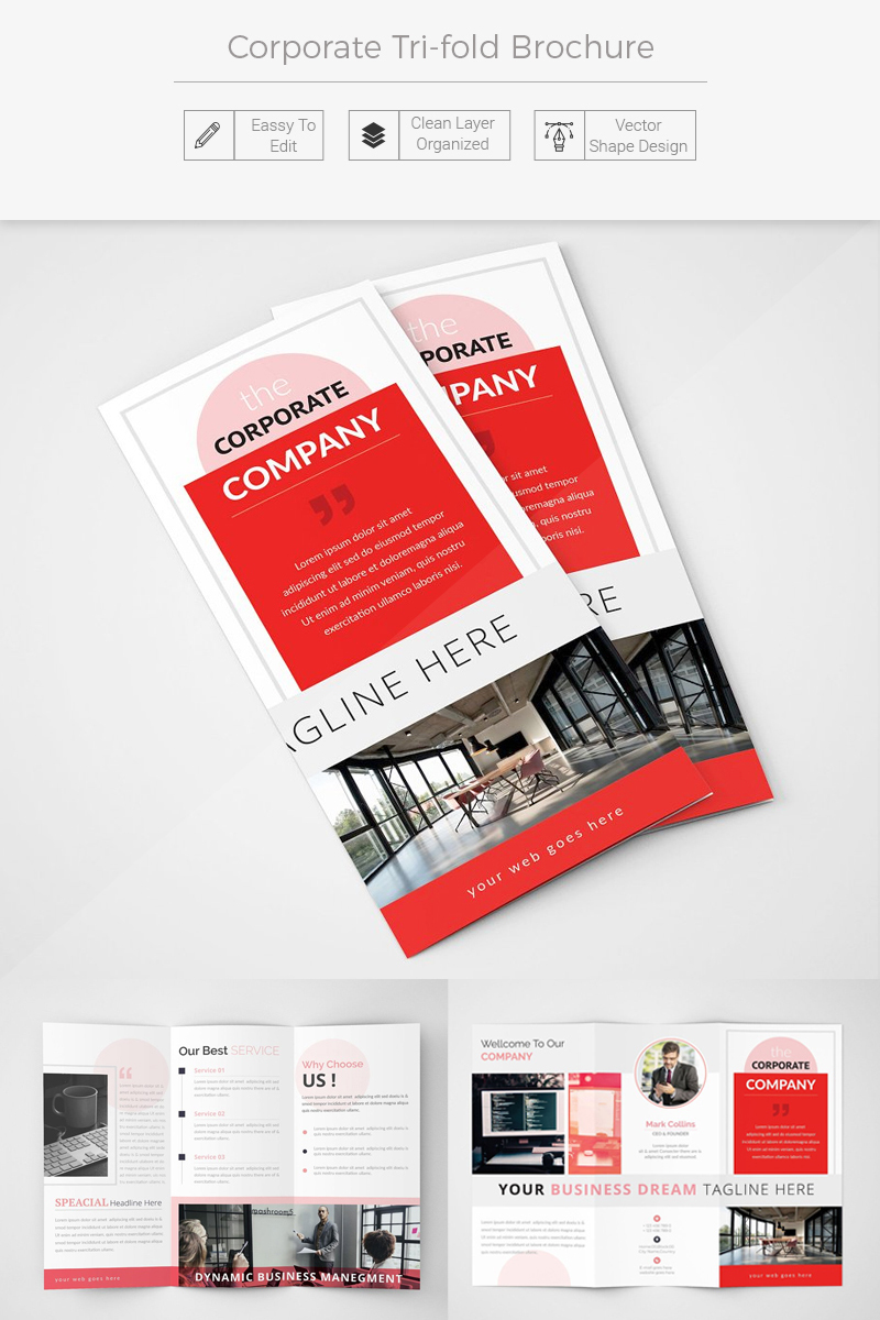 Muskwa Tri-Fold Brochure - Corporate Identity Template