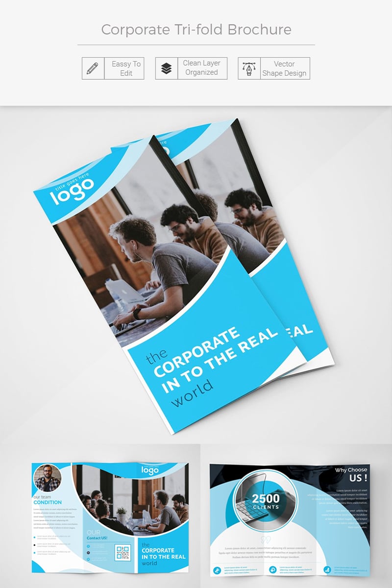 Morris Corporate Tri-fold Brochure Design - Corporate Identity Template