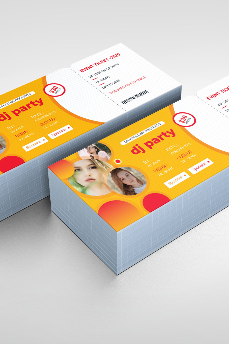 Event Party Ticket - Corporate Identity Template