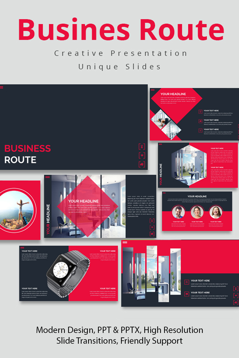 Business Route - Keynote template