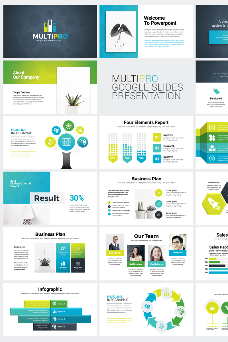 Multipro - Business Infographic Google Slides