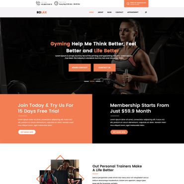 Bootstrap Gym PSD Templates 86864