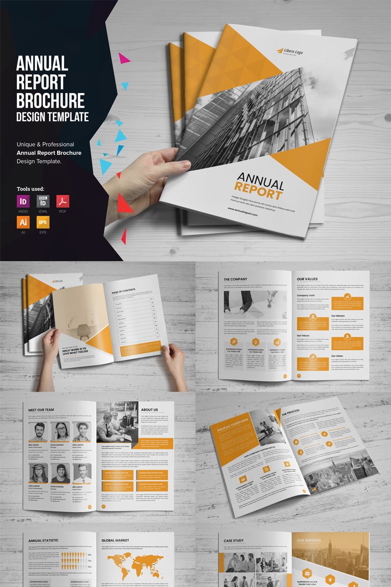Mouri - Orange and White Annual Report Design
