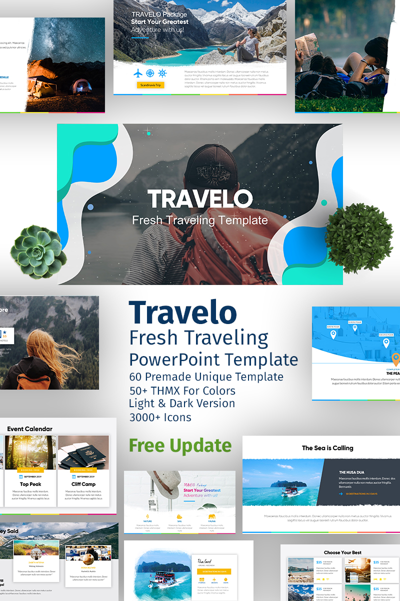 Travelo Fresh (Travel) PowerPoint template
