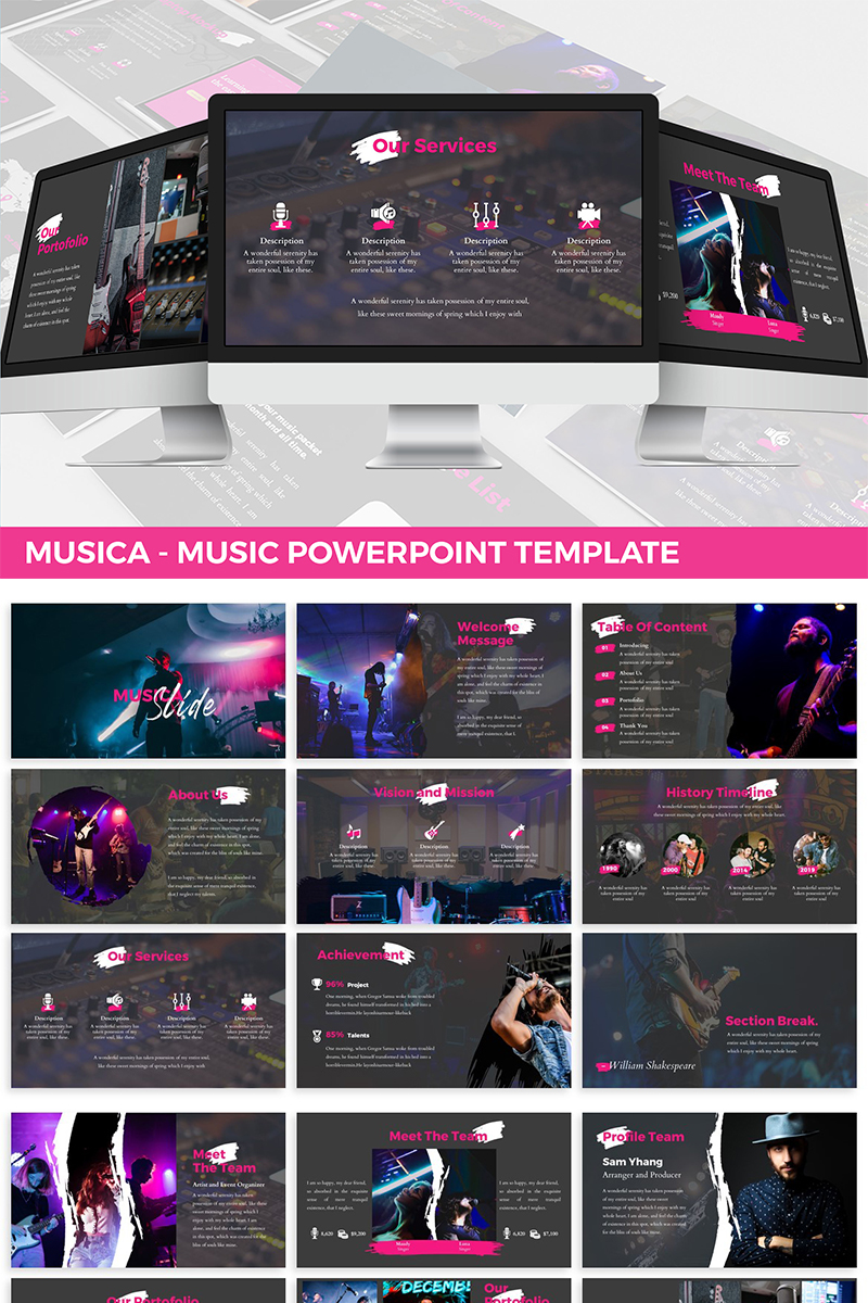 Musica - Entertainment PowerPoint template