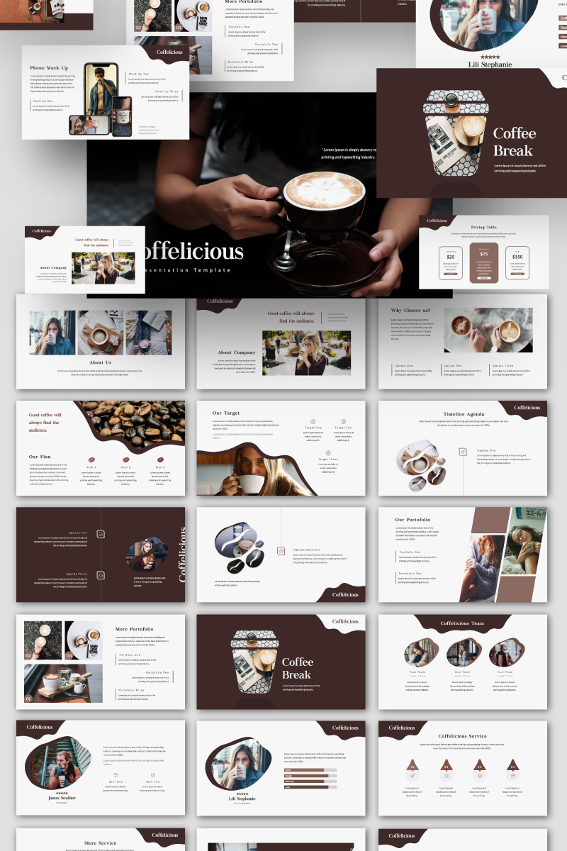 Coffelicious PowerPoint template