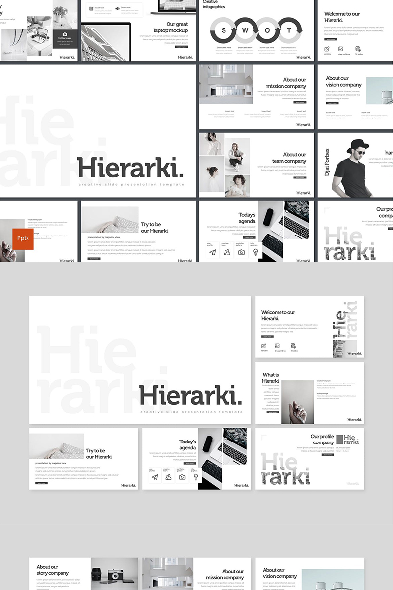 Hierarki PowerPoint template