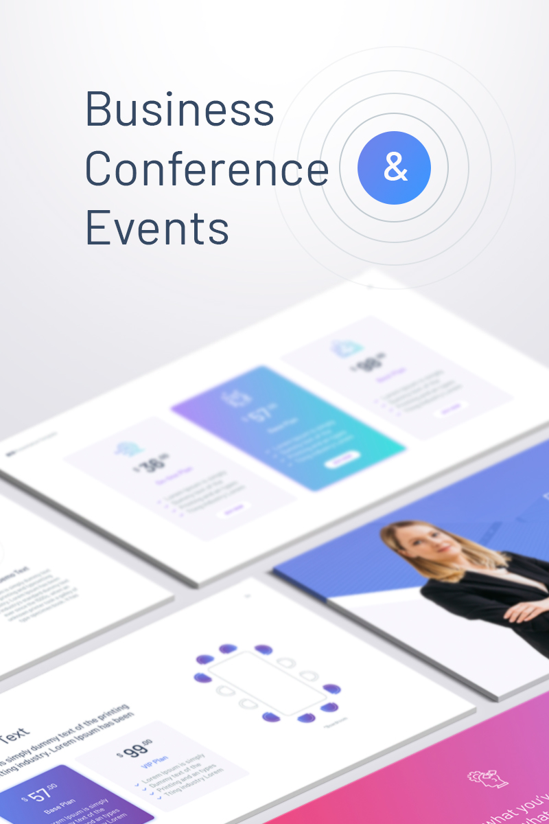 Business Conferences & Events PowerPoint template