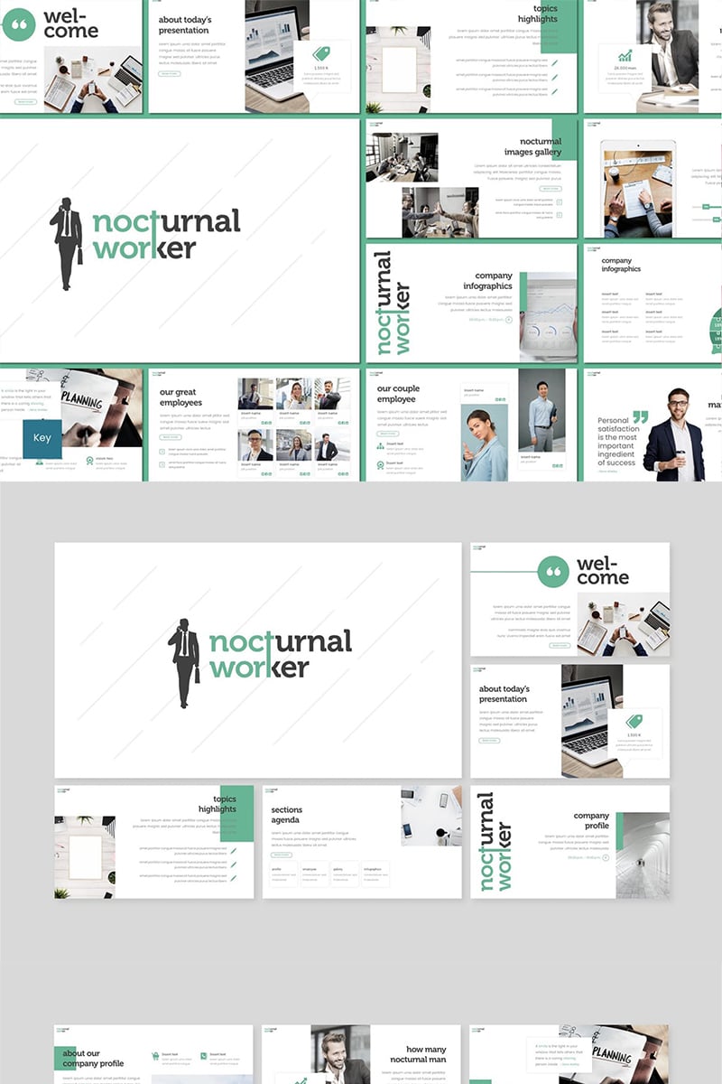 Nocturnal Worker - Keynote template