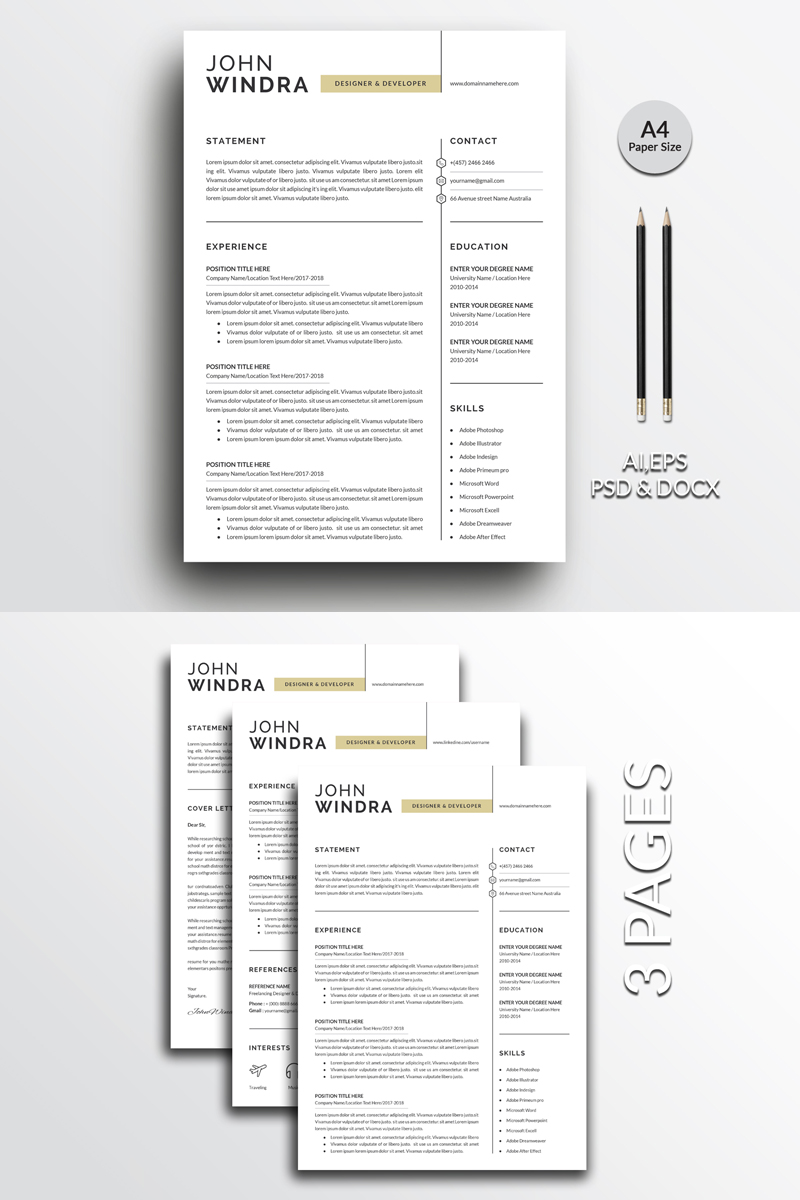 Windra Clean Resume Template