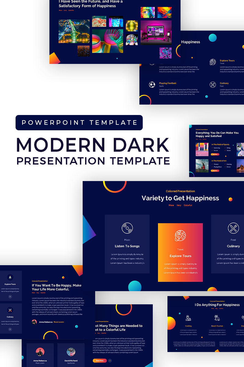 Modern Dark Presentation PowerPoint template