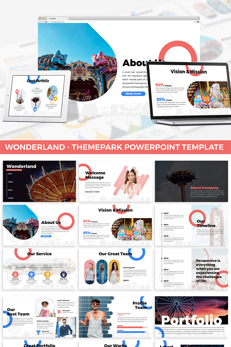 Wonderland - Theme Park PowerPoint template