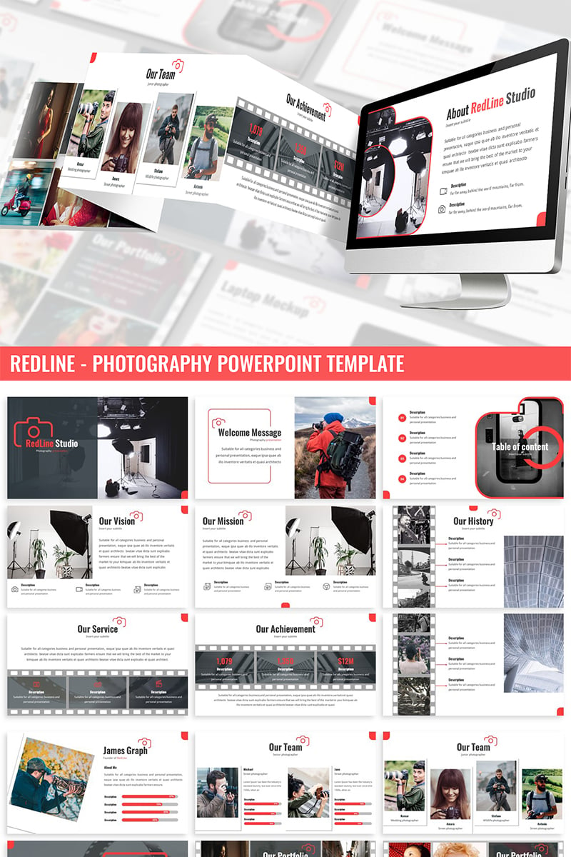 Redline - Photography PowerPoint template