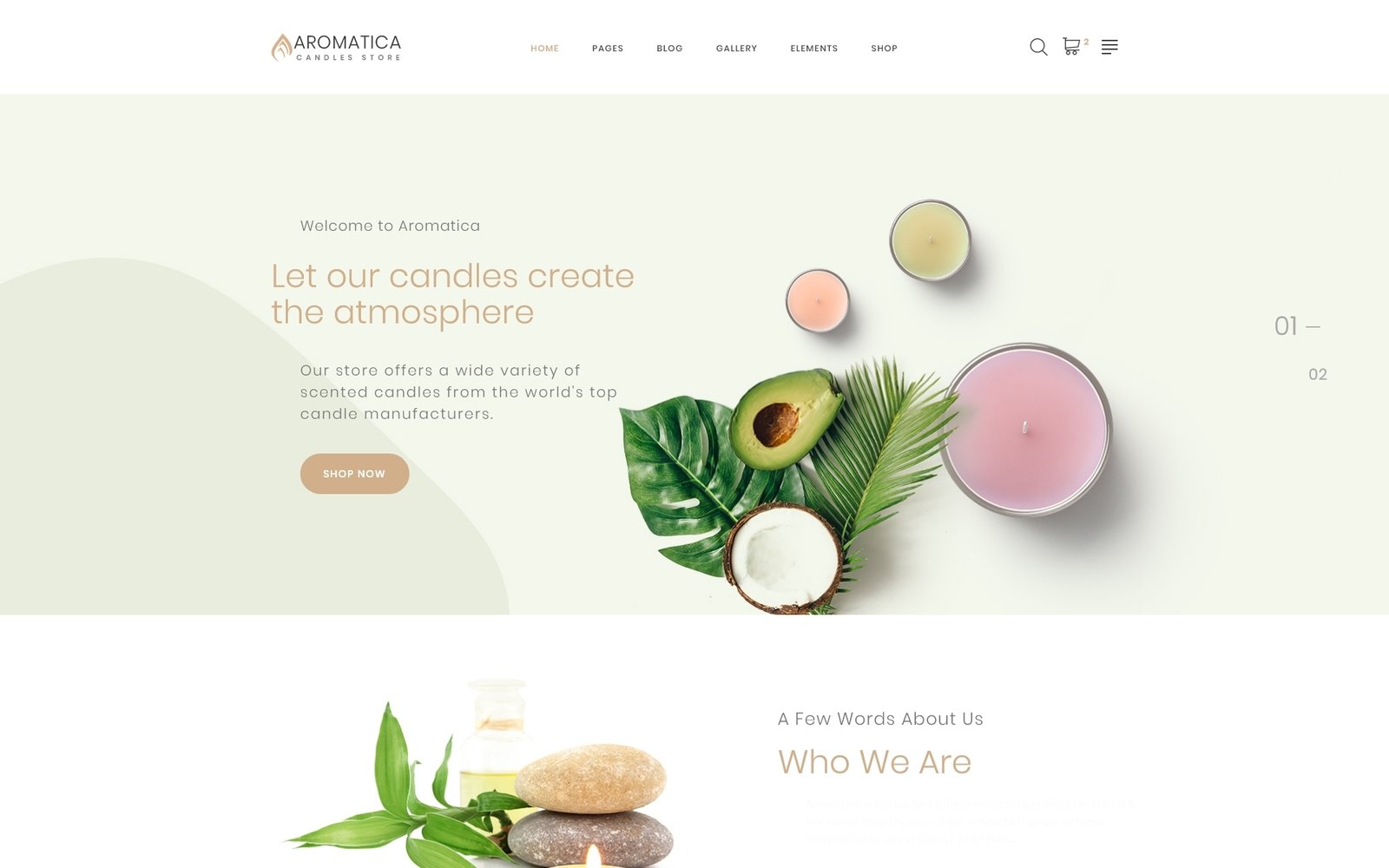 Aromatica - Candles Store Multipage HTML Website Template