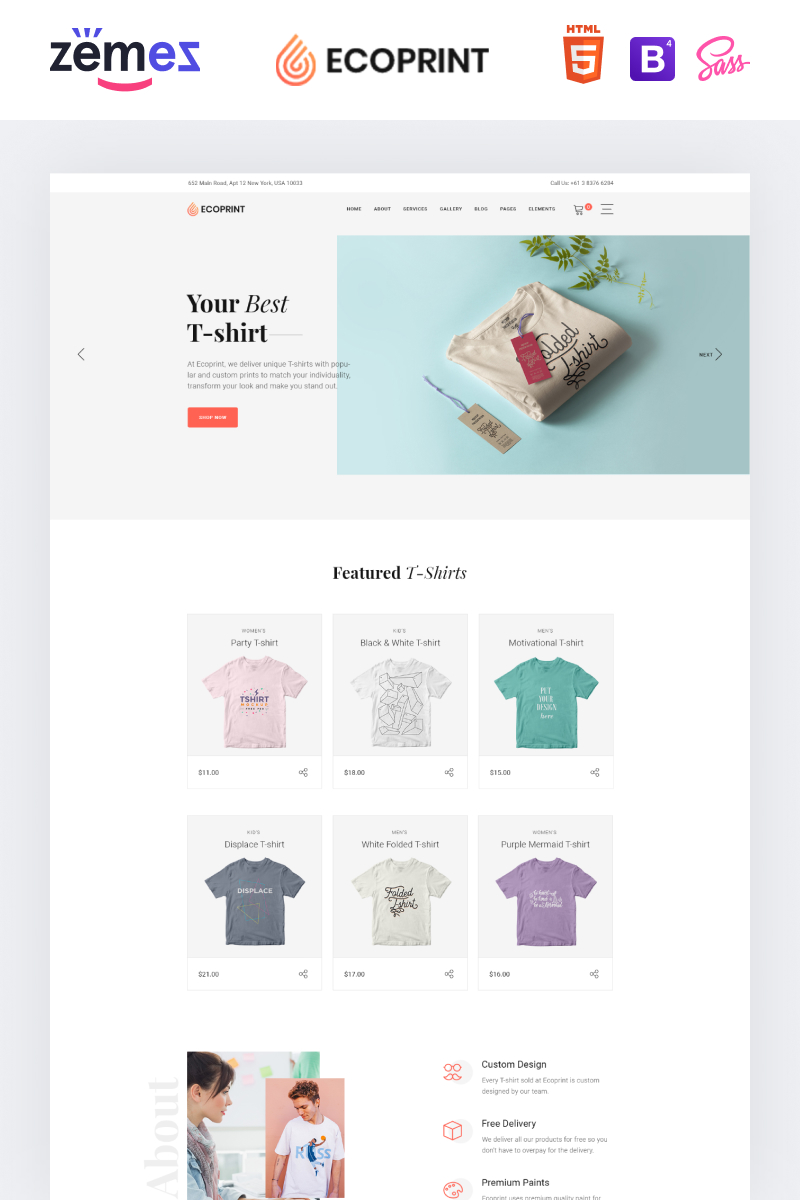 Ecoprint - Print Store Multipage Clean HTML Website Template