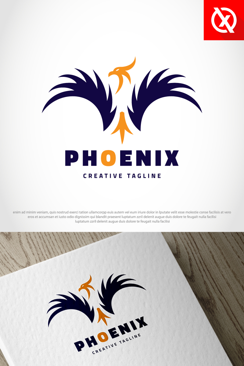 Freedom Phoenix Bird Logo Design