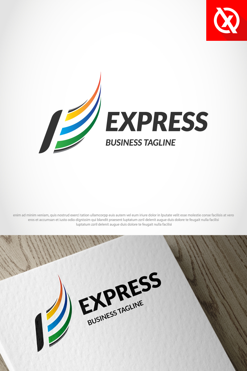 Letter E Express Business Logo Design