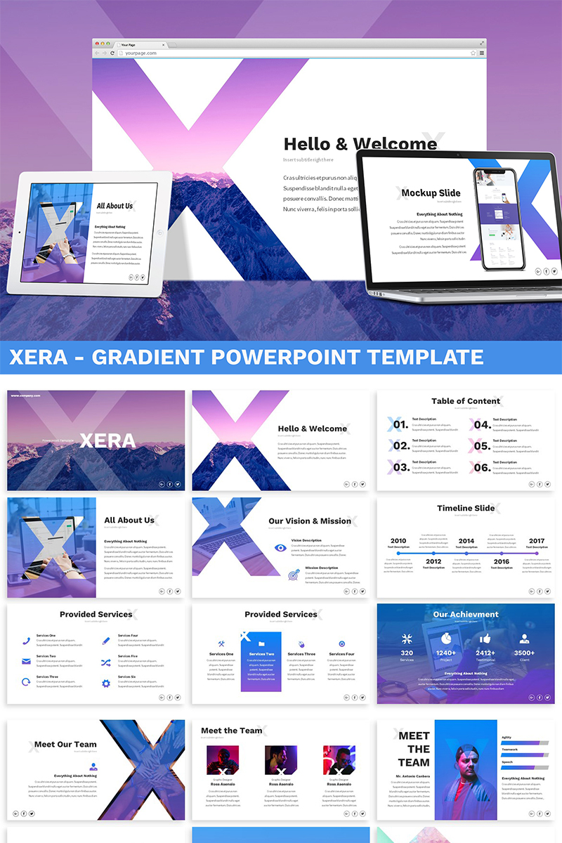 Xera - Gradient PowerPoint template