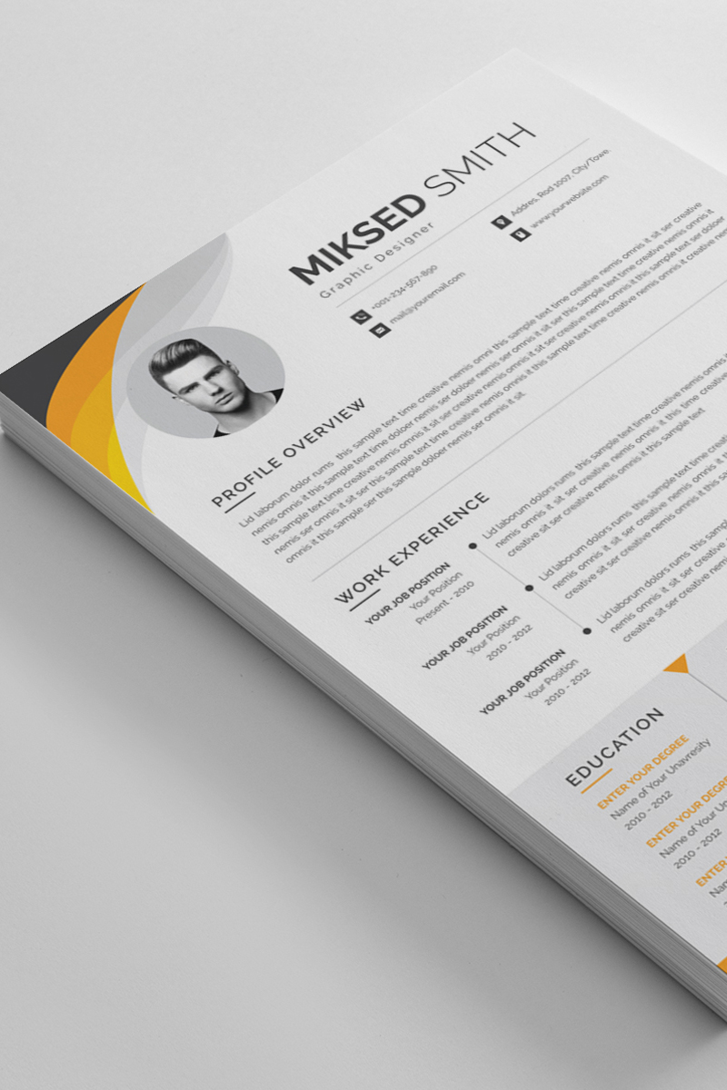 Miksed Smith Word Resume Template