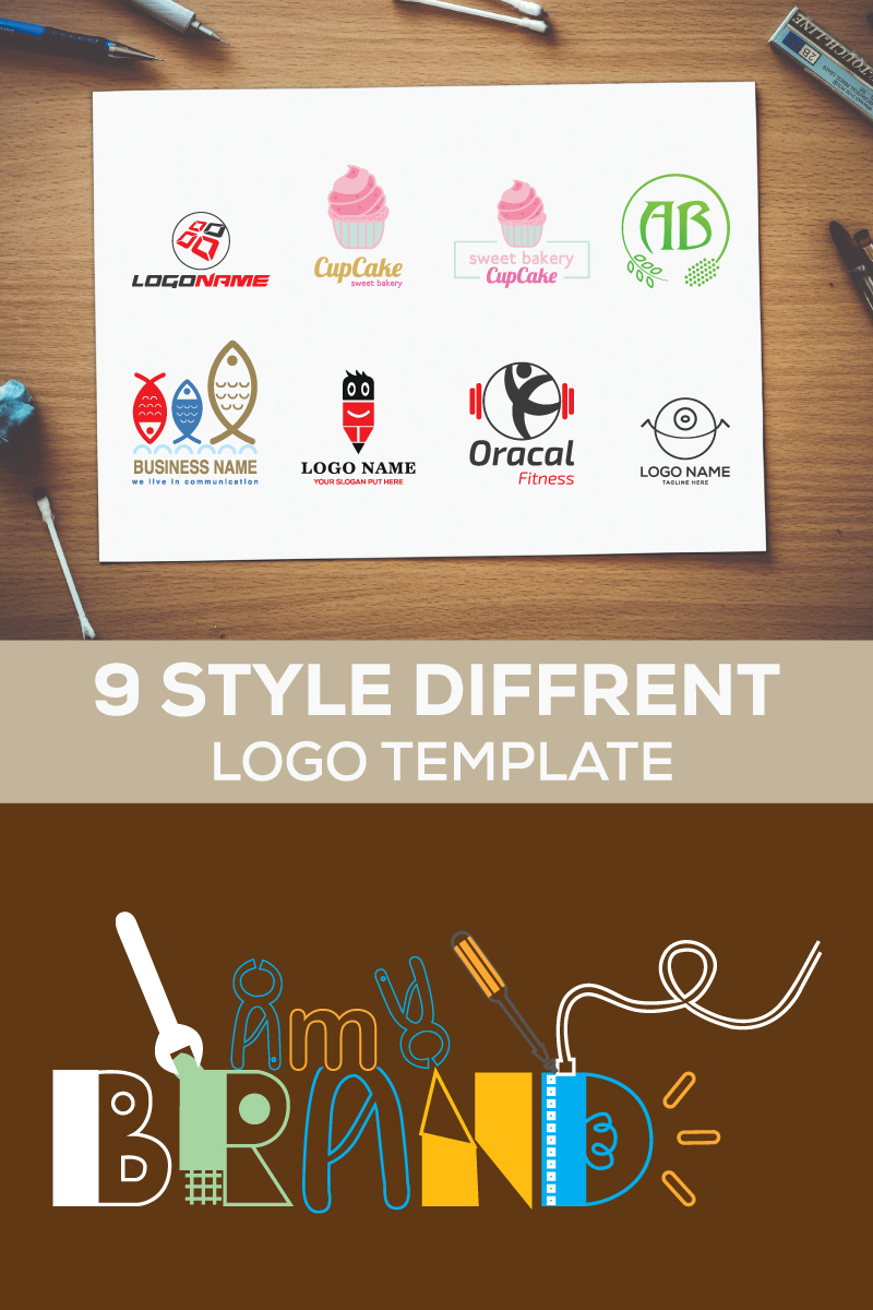 Best Nine Style Different Logo Template