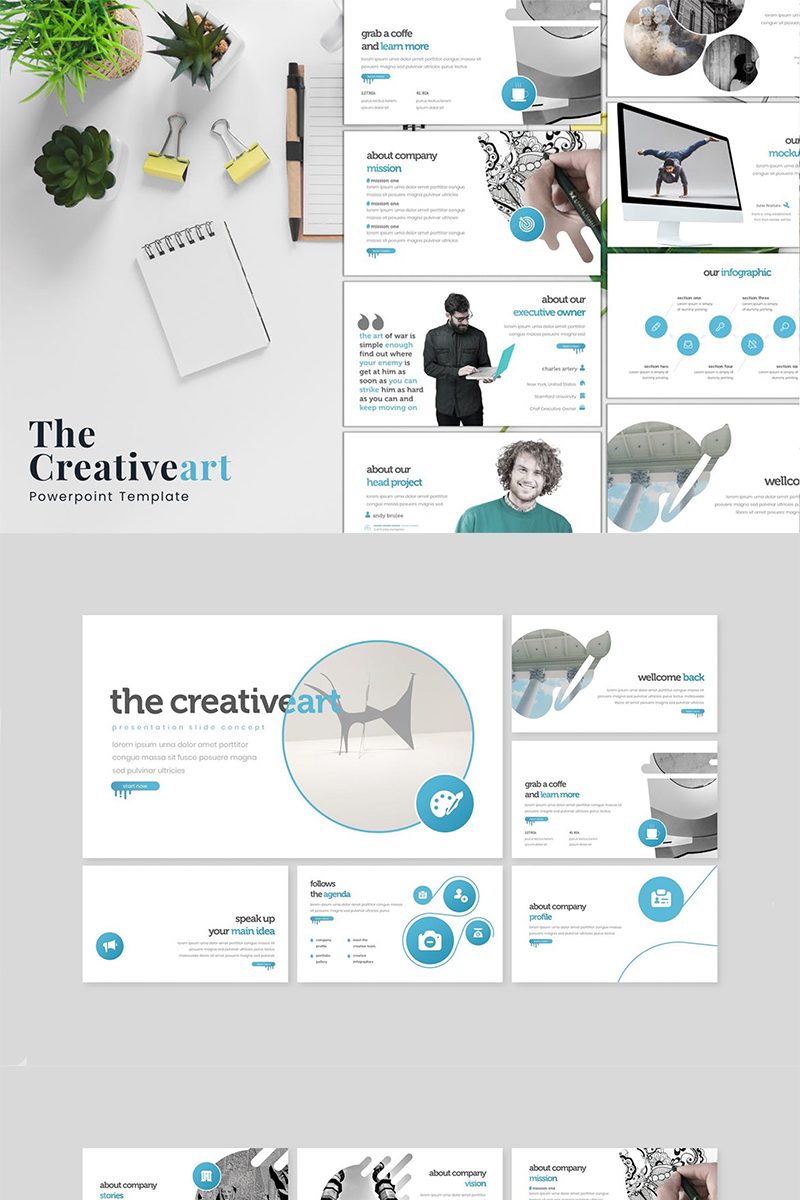 The Creativeart PowerPoint template