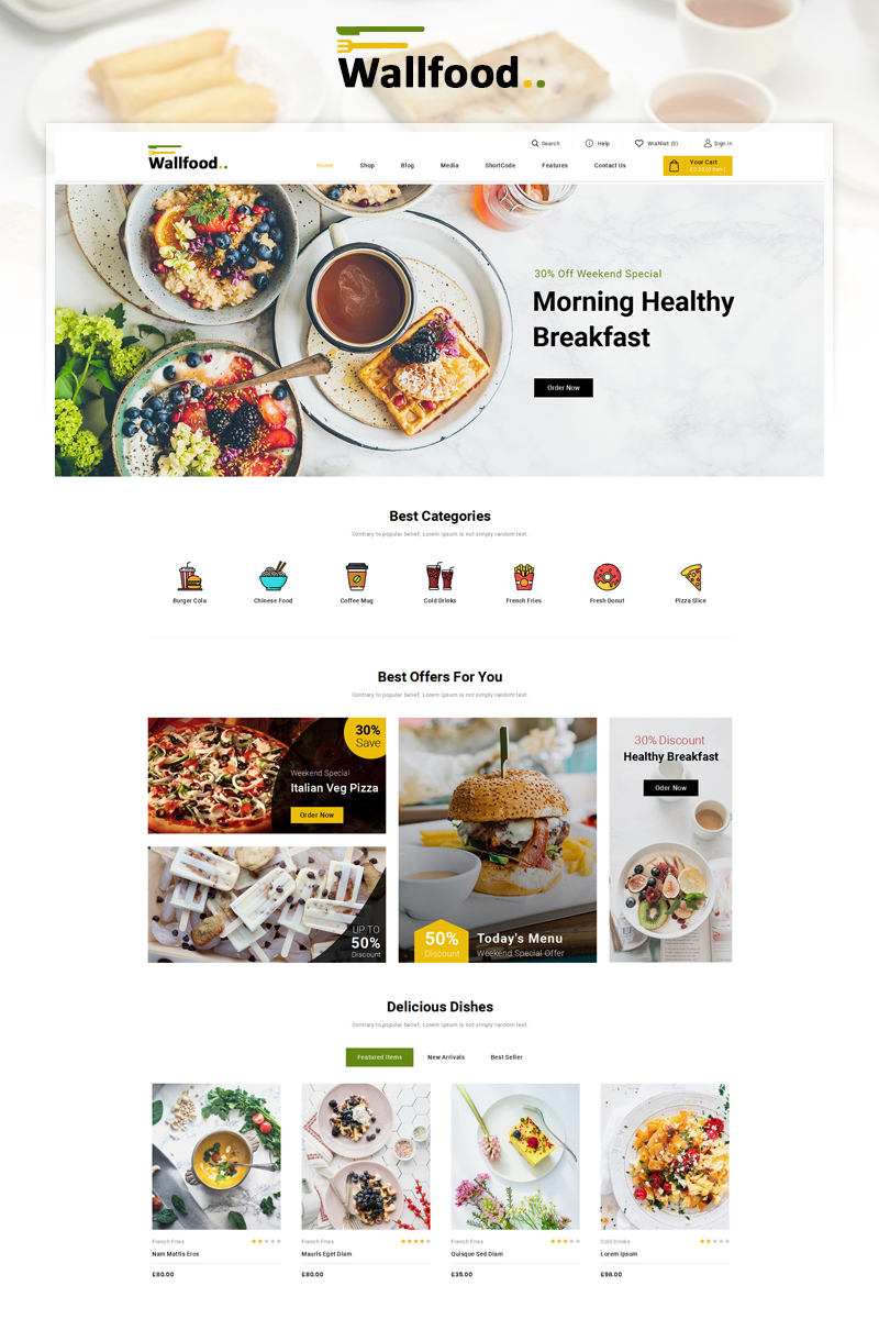 WallFood - Food and Restaurant Store Elementor WooCommerce Responsive Theme