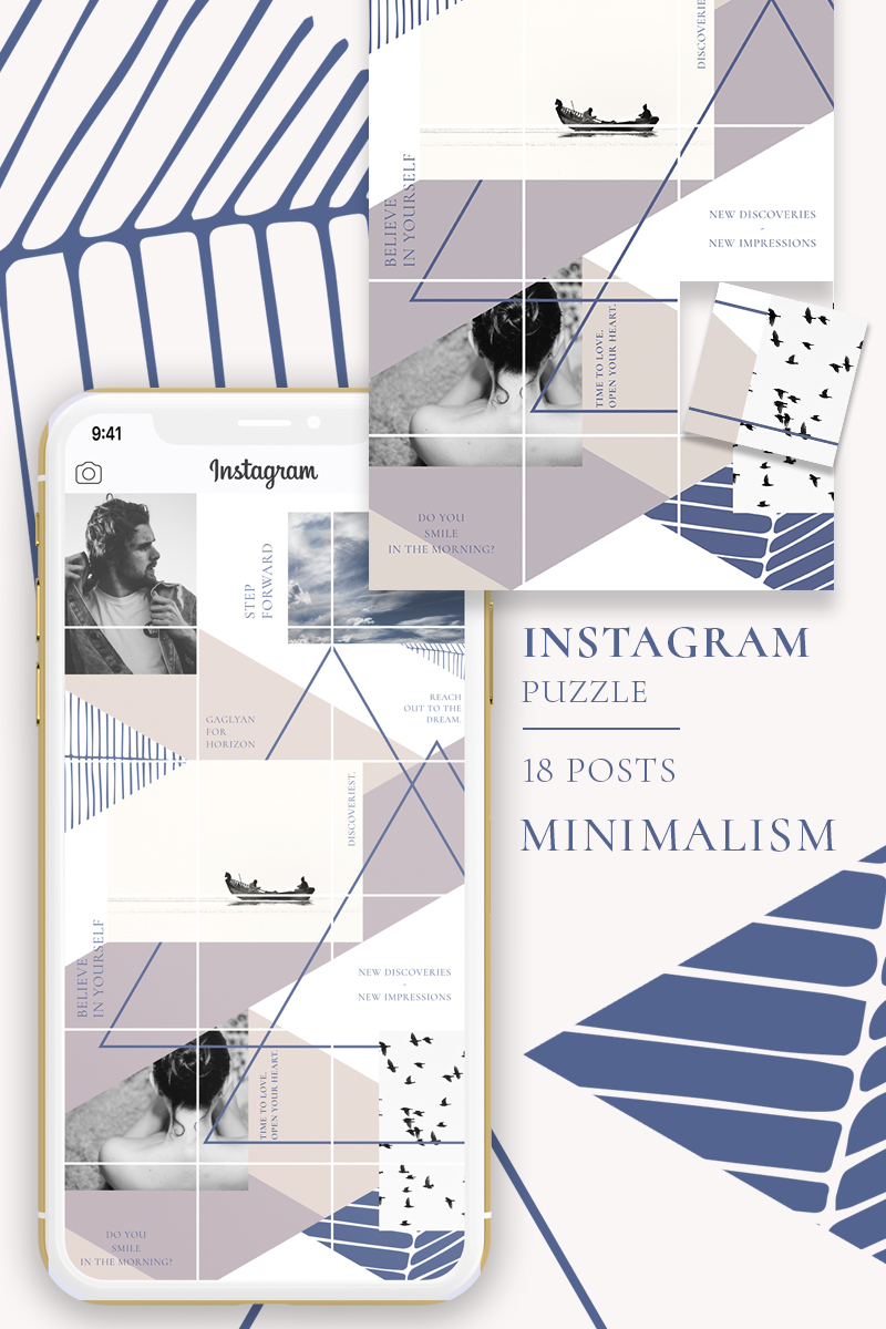 MINIMALISM - Instagram Puzzle Social Media Template