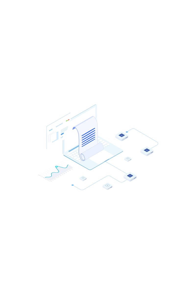 Financial Report on Blockchain Isometric 3 - FV - Illustration