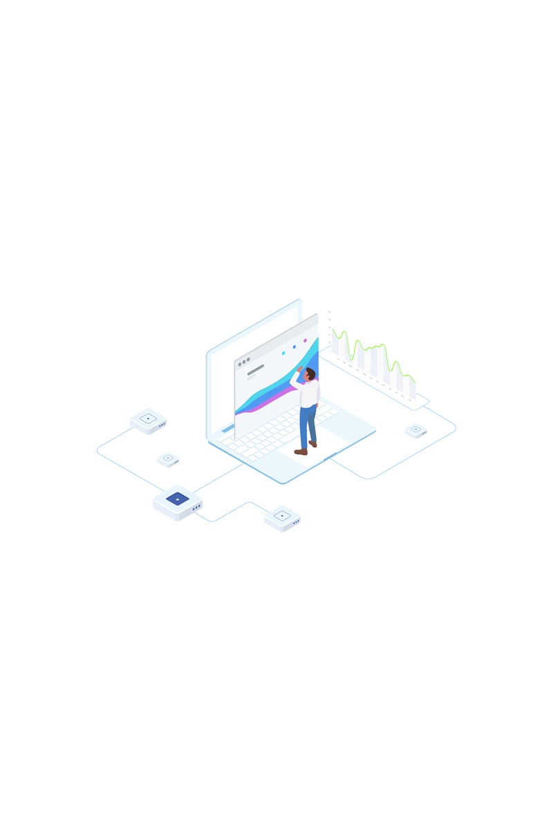 Financial Report on Blockchain Isometric 1 - FV - Illustration