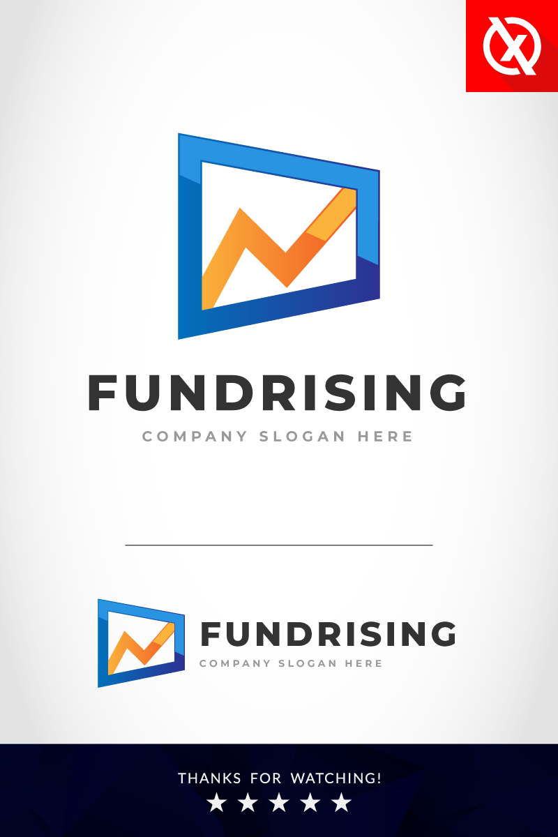 Fund Rising Accounting Financial Logo