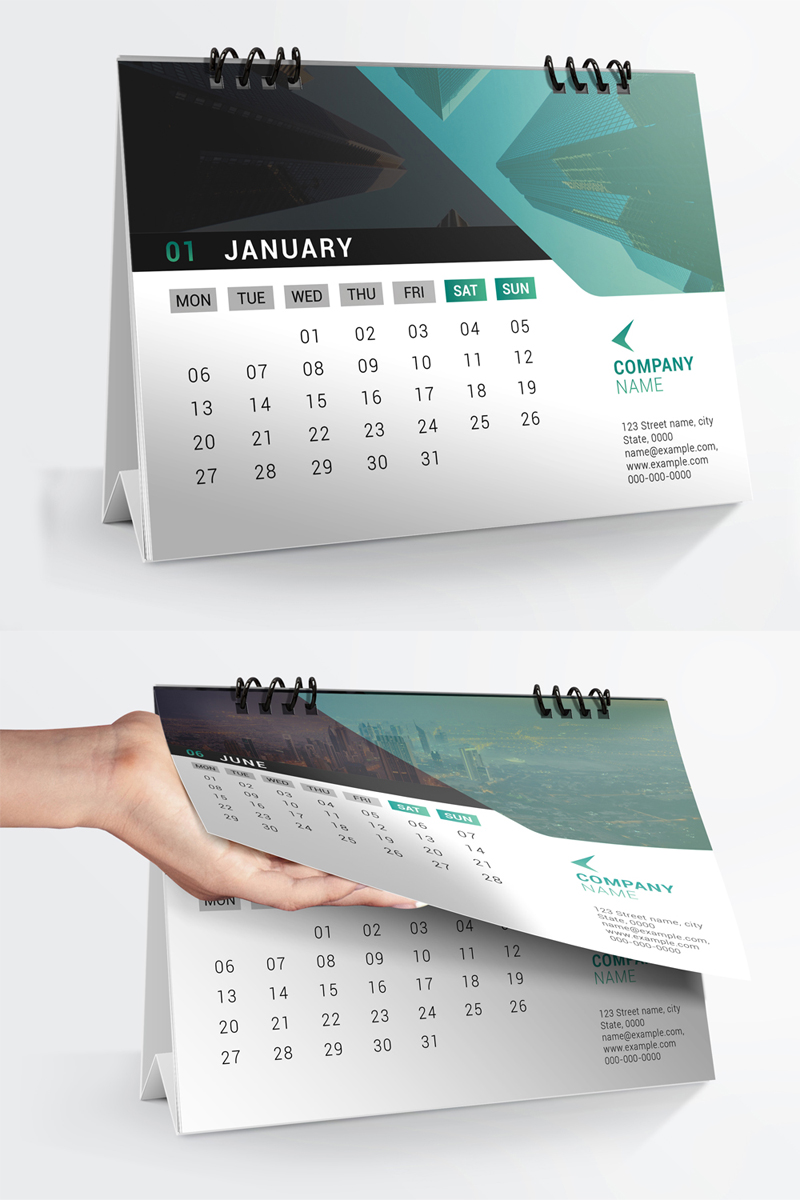 Sistec Desk Calendar 2021 - Corporate Identity Template