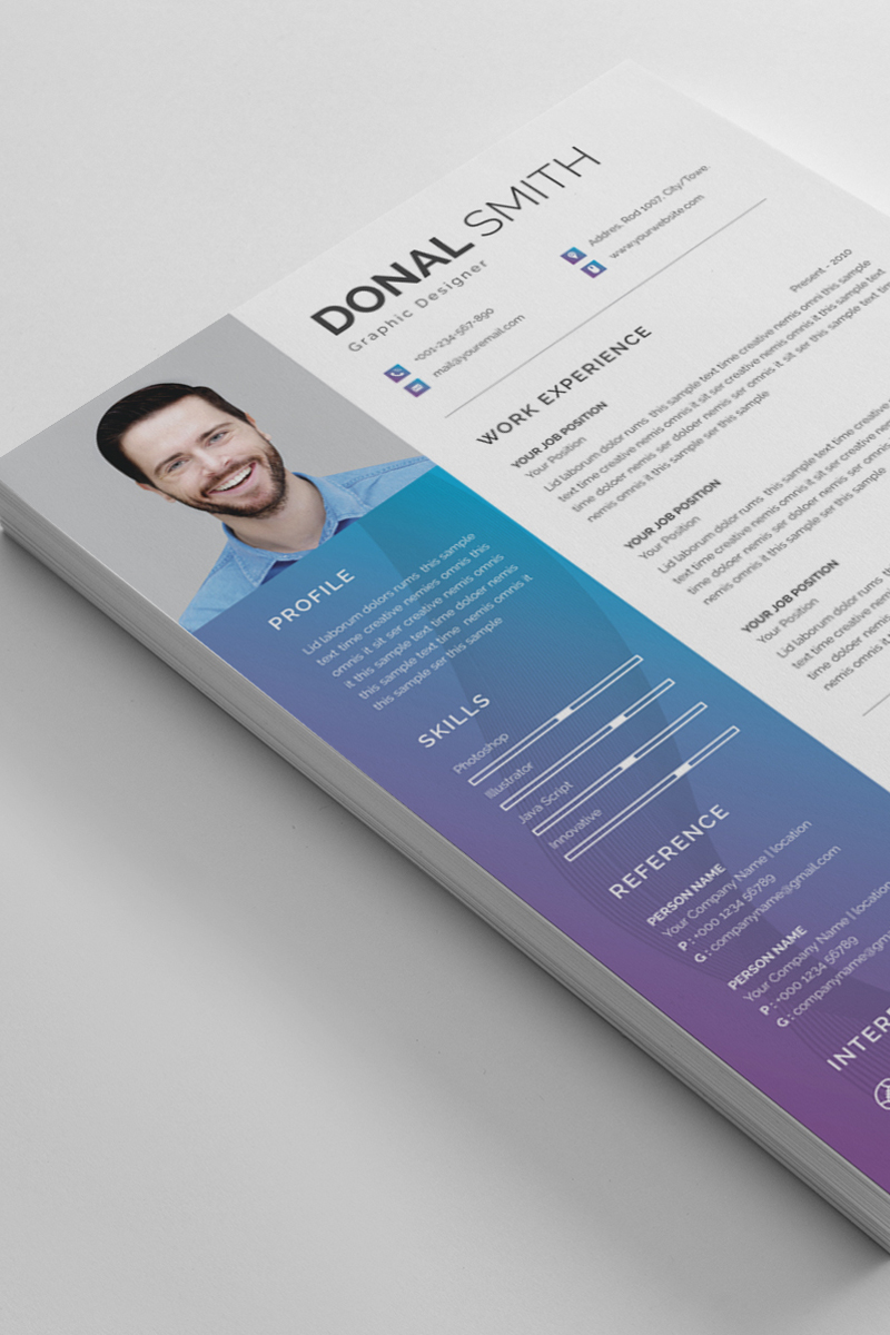 Donal Smith Modern Resume Template