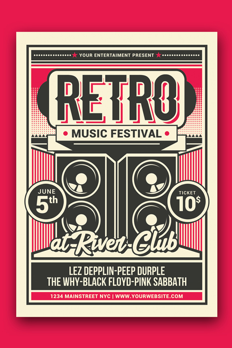 Retro Music Festival - Corporate Identity Template