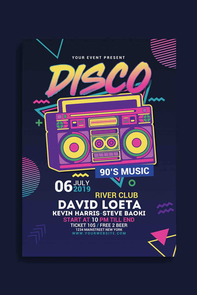 Disco Retro Music Party - Corporate Identity Template