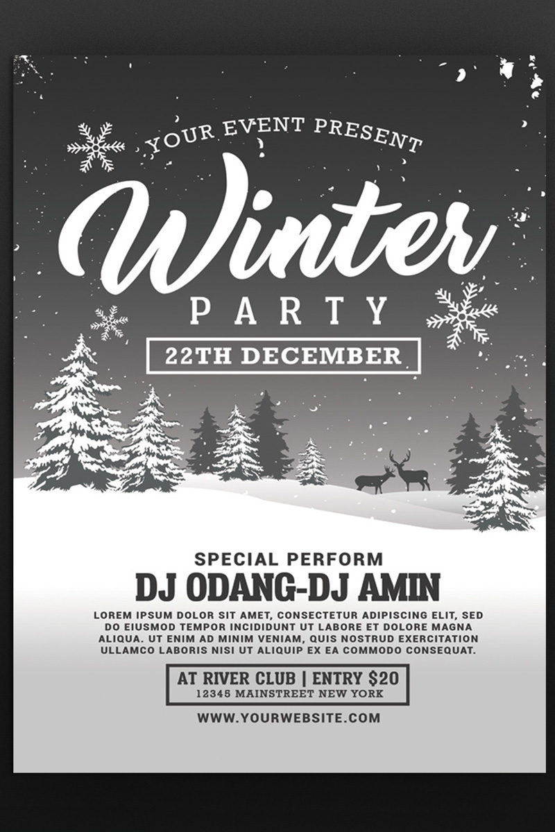 Winter Party Flyer - Corporate Identity Template