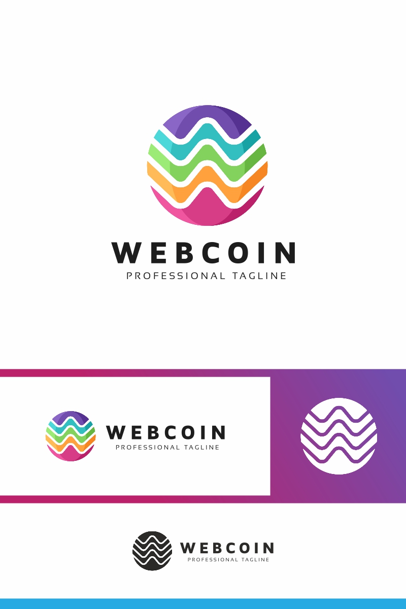 Webcoin-W Letter Logo Template