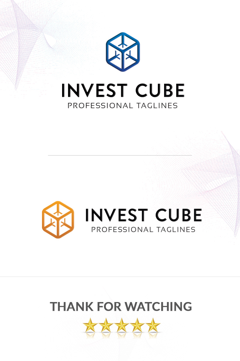 Invest Cube Logo Template