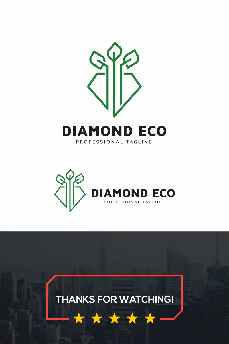 Diamond Eco Logo Template
