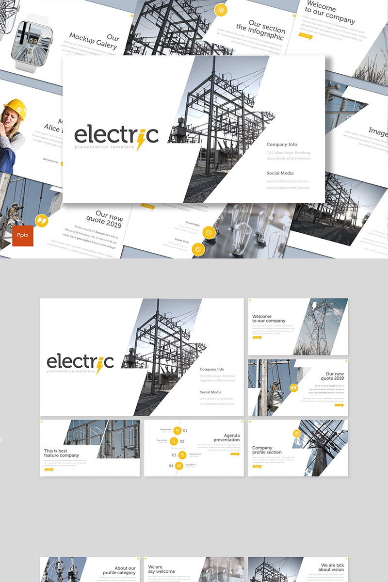 Electric PowerPoint template