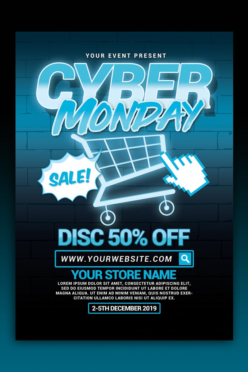 Cyber Monday Sale Flyer - Corporate Identity Template