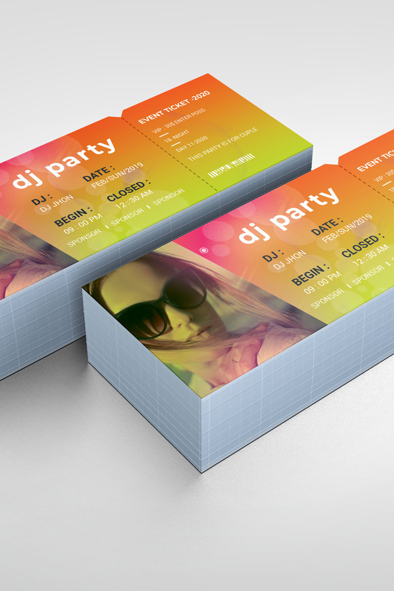 Gorld Event Party Ticket Vol_2 - Corporate Identity Template