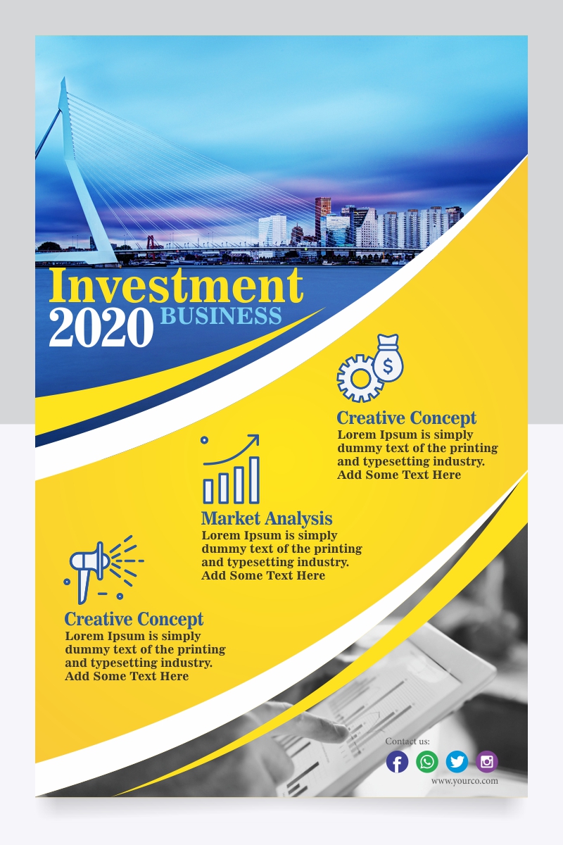 Investment Business Brochure Flyer - Corporate Identity Template