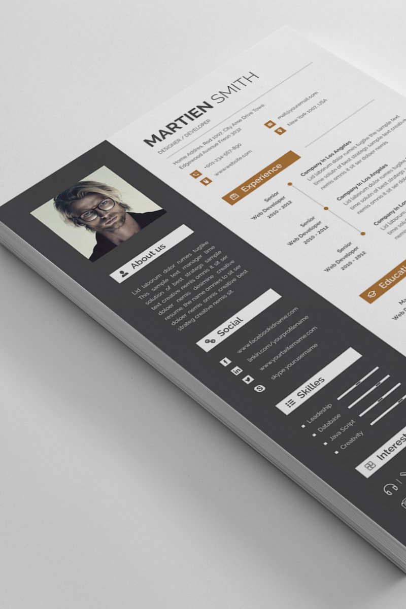 Martien Smith Word Resume Template