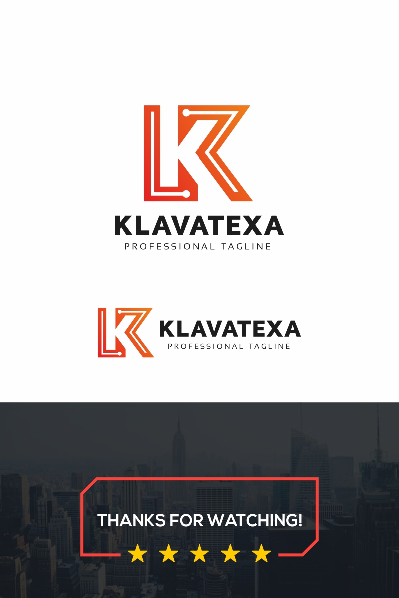 K Technology Letter Logo Template