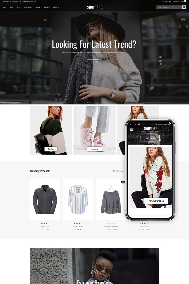 ShopType - Fashion Elementor WooCommerce Theme