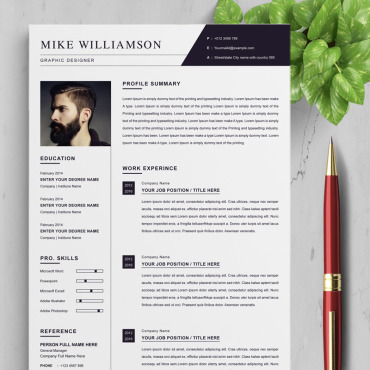 Page A4 Resume Templates 88990