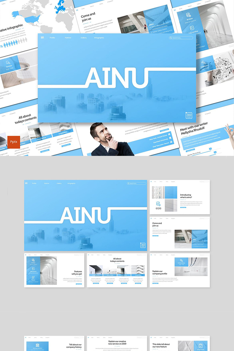 Ainu PowerPoint template