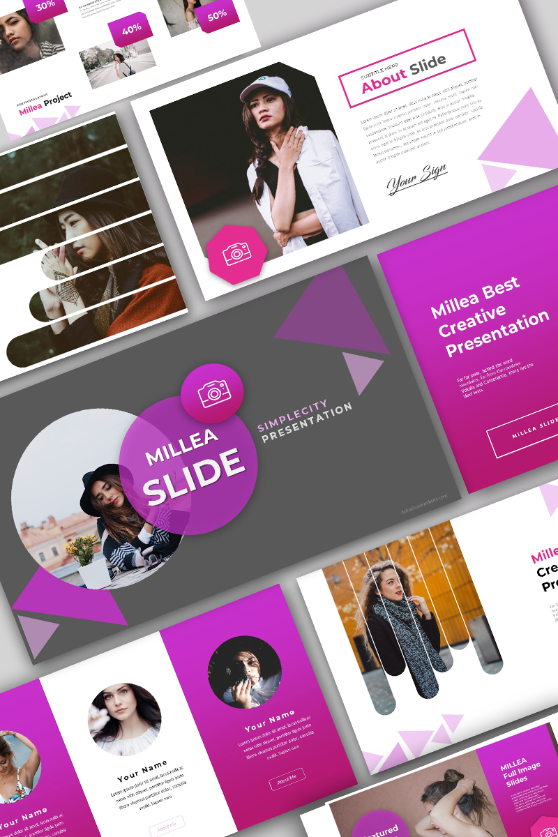 Millea Creative PowerPoint template