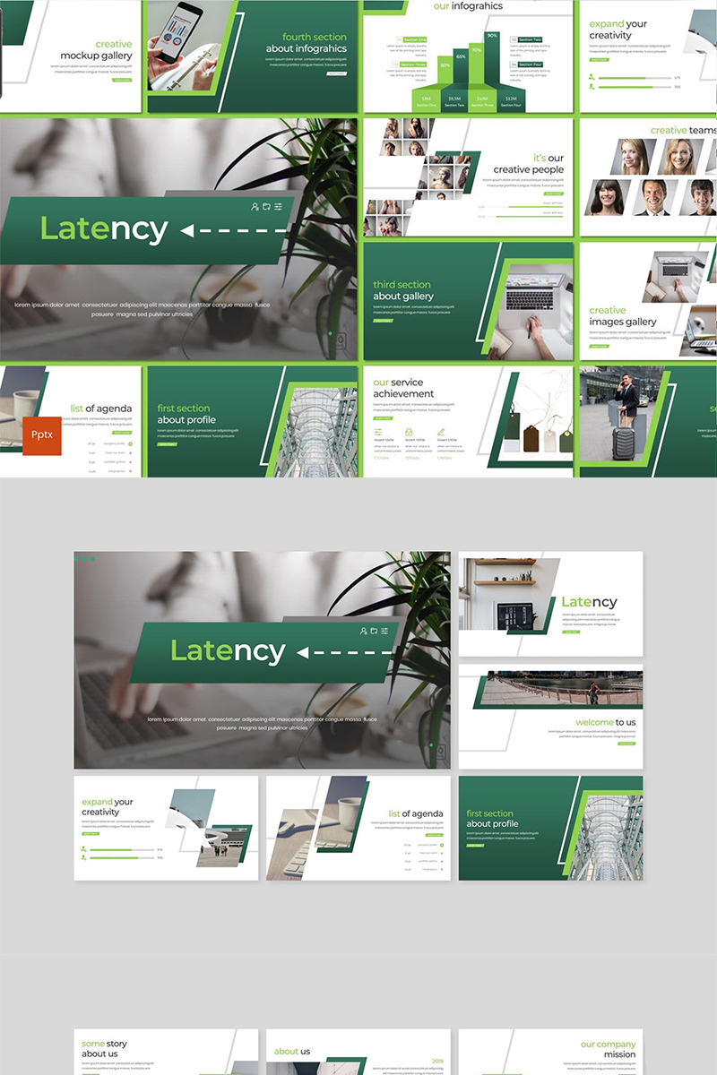 Latency PowerPoint template