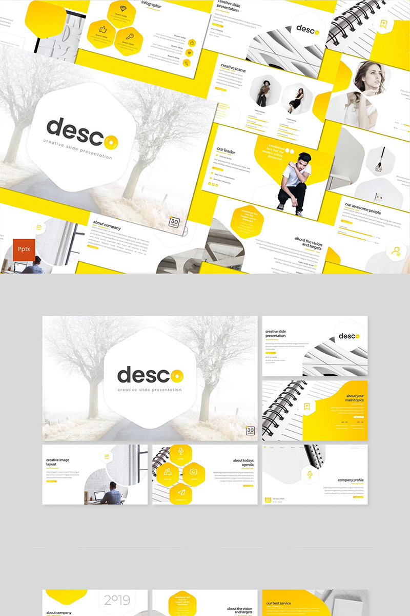 Desco PowerPoint template